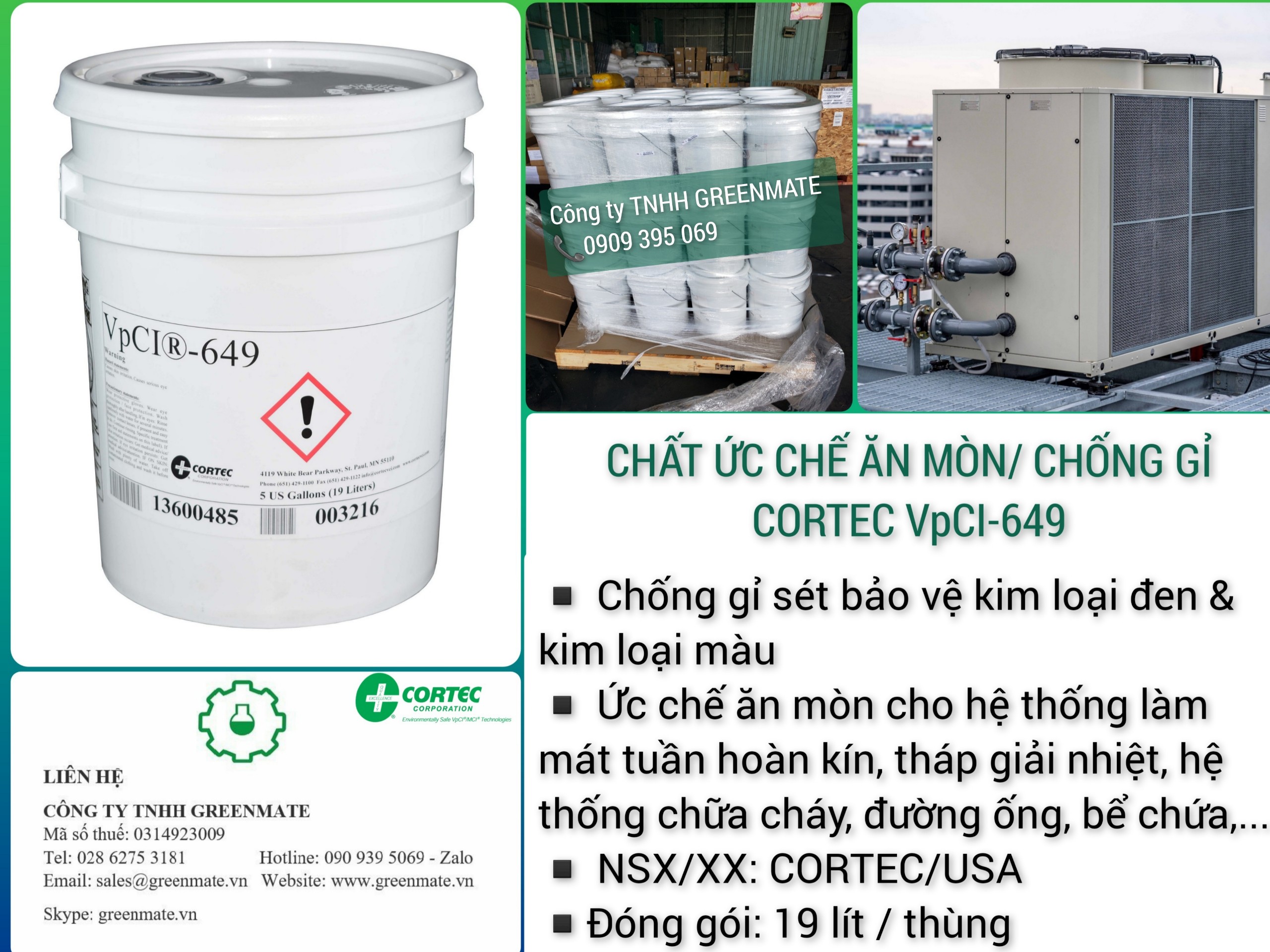 Chất ức chế ăn mòn/ chống gỉ CORTEC VpCI-649